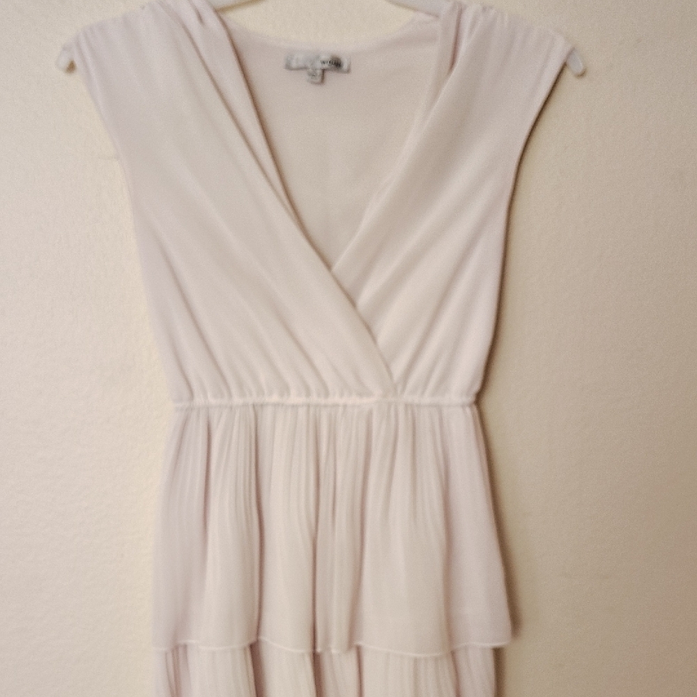 WD.NY White Sleeveless Wrap Maxi Dress